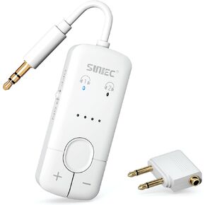 Bluetooth Audio Transmitter for Airplane: Wireless Transmitter Adapter for Audio Sharing to 2 airpods or Headphones Support Dual Link aptX Adaptive – BT200