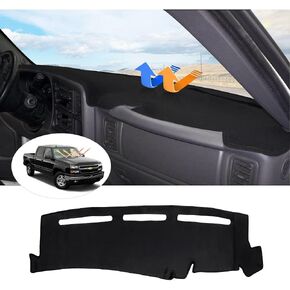 Cartist Dash Cover Compatible with GMC Sierra/Chevy Chevrolet Silverado 1999-2006, GMC Yukon XL/Chevy Suburban Tahoe Avalanche 2000-2006 Dashboard Cover Mat Non-Slip Pad Carpet Sunshield Protector