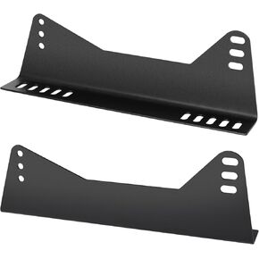 Universal Bucket Seat Mounting Brackets, Side Mount Brackets, Bucket Seat Adapter for Bucket Racing Seats, Textured Black (1 Set)