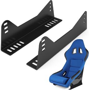 2 PCS Universal Bucket Seats Mounting Brackets Universal Racing Seat Bracket Bucket Race Seats Side Mount L Bracket Bucket Seat Mount Bracket Compatible with Most FRP and Carbon Fiber Bucket Race seat