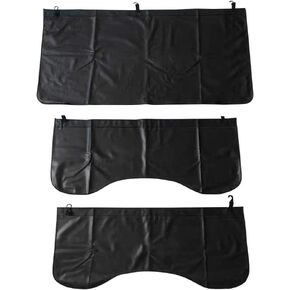 3Pcs Set Car Protective Fender Covers Automotive Magnetic Protective Mat for Repair PU Leather Fender Cover Work Mat, Scratching Prevention Mat Pad with Hooks (Size L)