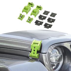 RT-TCZ for Wrangler Hood Latch Lock Catch, Aluminum Hood Latches for Jeep Wrangler JK JKU 2007-2017 JL JLU 2018-2024 Gladiator JT 2020-2024 Black Exterior Accessories 2pcs