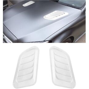 2PCS Universal Hood Air Vents for Car Hood Scoop, Bonnet Vent Hood Air Intake Trim Cover (Black)