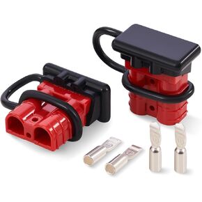Orion Motor Tech Wire Connector 4 Pack, 175A Wire Harness Plug Kit for 2 to 4 Gauge Cables, 12V to 36V Battery Quick Connect Disconnect Set for Car Bike ATV Winches Lifts Motors More, Set of 4, Red