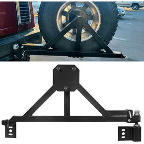 ECOTRIC Tire Carrier Mount Compatible with All Hummer H2 w/Drop Down Option Black, Heavy Duty