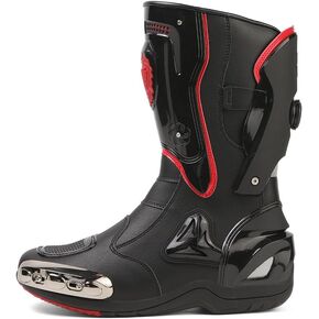 Motorcycle Riding Boots Motorcycle Leather Boots for Women and Men Protection Anti Slip Racing Sports