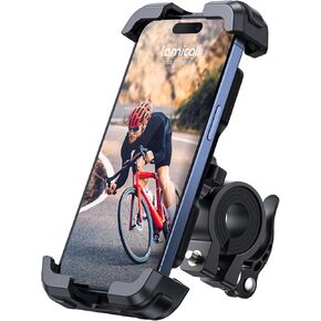 Lamicall Bike Phone Mount Holder - Motorcycle Phone Mount, Adjustable Cell Phone Holder, Bicycle Scooter Handlebar Cradle Clip for iPhone 16 Pro Max/Plus, iPhone 15 Plus, iPhone 14 and 4.7-6.8" Phone
