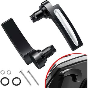 Amazicha Gloss Black Saddlebag Latch Kit -Stainless Steel Saddle Bag Lifter fit for Harley Davidson Touring Street Glide Electra Glide Road King Road Glide Ultra Limited FLHR FLHT FLHX FLHTK 2014-2024