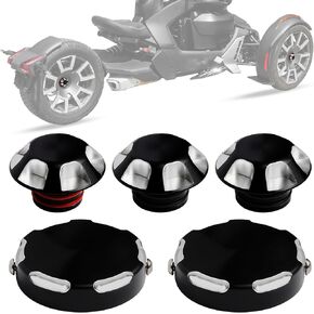 Aluminum Axle Cap & Wheel Bearing Covers Set for The Can-Am Ryker 600 900 / Rally Edition (2015-2025) / Sport (2022-2025) | Front & Rear Axle Wheel Protection Covers