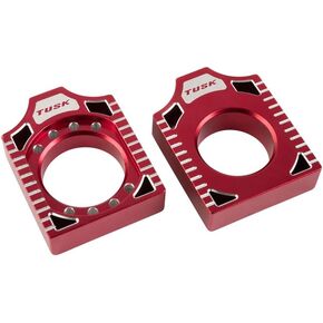 TUSK Racing Axle Block Red Compatible with Honda CRF450R 2009-2025