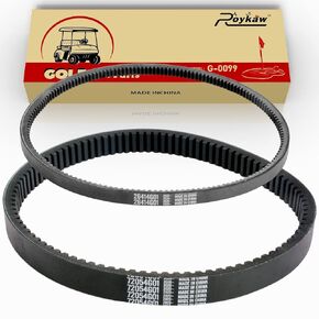 ROYKAW EZGO TXT Gas Drive Belt & Starter Belts Kit for EZGO 4 Cycle Gas Golf Cart TXT Cushman Express Marathon Medalist ST Vehicles Terrain 1994-2013, OEM # 72054G01, 72024G01, 72025G01, 26414G01