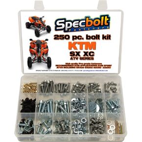 250pc Specbolt Bolt Kit for Maintenance & Restoration fits: KTM SX XC ATV 450 505 525 OE Spec Fasteners Quad