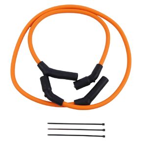 10mm Silicone Orange Spark Plug Wires Kits Compatible with Harley H-D FLT FLHT FLHR FLTR 2009-2015