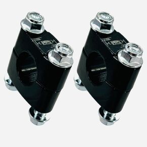 Handlebar Risers, 7/8" 22 mm Handlebar Mount Clamp Risers for 50 70 125cc XR/CRF Dirt Pit Bike (Black)