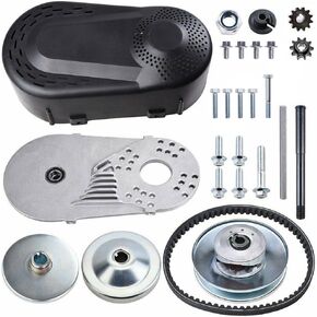 212CC Torque Converter 6.5 HP 3/4" Go Kart Mini Bike Comet Clutch 10T 40/41 and 12T 35 Chain Predator Driver Pulley Replacement Set - 30 Series