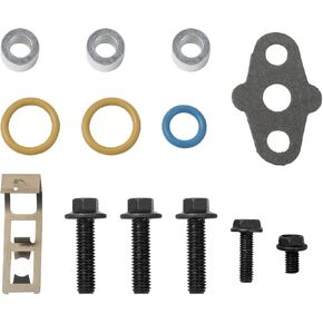 Turbocharger Mounting Kit with Gaskets O-Rings and Bolts Compatible with 6.0L Powerstroke Diesel 2003-2010 Ford,2002-2010 International Trucks Replaces# 904-234, 3C3Z-9T514-AG, 3C3Z-9T514-AD