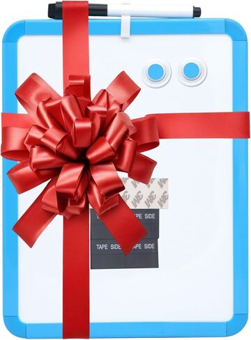 لوح مسح جاف مغناطيسي لخزانة المدرسة، مقاس 8.5 بوصة × 11 بوصة، مؤطر باللون الأسود مع قلم تحديد ومغناطيسين - سبورة بيضاء صغيرة للمدرسة، المنزل، المكتب، السفر in Kuwait