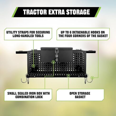 صينية صندوق أدوات الجرار العالمية شديدة التحمل - مرفق سلة جرار 24 × 10 × 10 بوصة للجرارات in Kuwait
