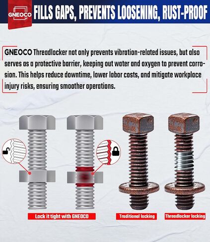 ThreadLocker Blue, Thread Lock Medium Strength Lock Tight for Nuts, Bolts, Fasteners and Metals, Anaerobic Curing Metal Glue to Prevent Loosening and Corrosion (M243-50ml) in Saudi Arabia