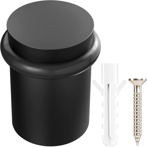 NYCO - Floor Door Stopper 1.5" Satin Brass Door Stop - Classy Solid Steel Modern Heavy Duty Door Stoppers - Floor Mount Anchor Screw - Wall Protector for Commercial Door, Home Doorstop, Interior in Saudi Arabia