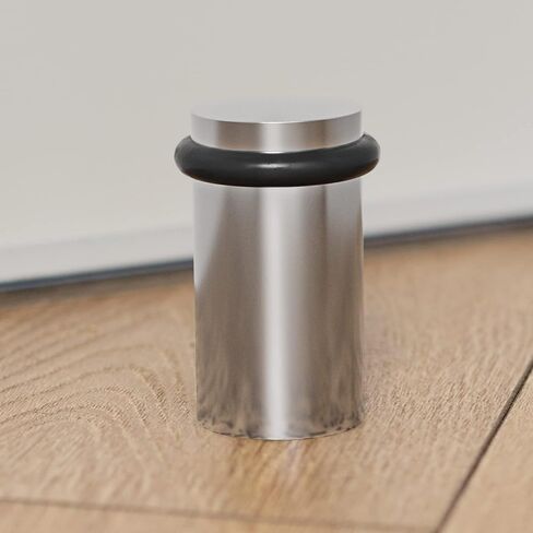 NYCO - Floor Door Stopper 1.5" Satin Brass Door Stop - Classy Solid Steel Modern Heavy Duty Door Stoppers - Floor Mount Anchor Screw - Wall Protector for Commercial Door, Home Doorstop, Interior in Saudi Arabia