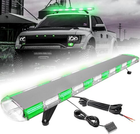 ASPL 53 inch 260 LED Low Profile Rooftop Strobe Lights Bar High Intensity Emergency Warning Flashing Beacon Snow Plow Light Traffic Advisor Car Hazard Construction Roof Lights Bars (Amber/White) in Kuwait