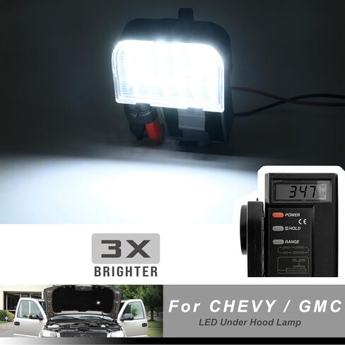 NSLUMO LED مجموعة مصابيح تحت غطاء محرك السيارة لعام 2003-2006 GMC Sierra/Chevy Silverado 1500 2500 3500 بيك اب، 6000K 18-SMD مجموعة مصابيح مقصورة محرك غطاء المحرك الأبيض OEM ‎12450086 in Kuwait