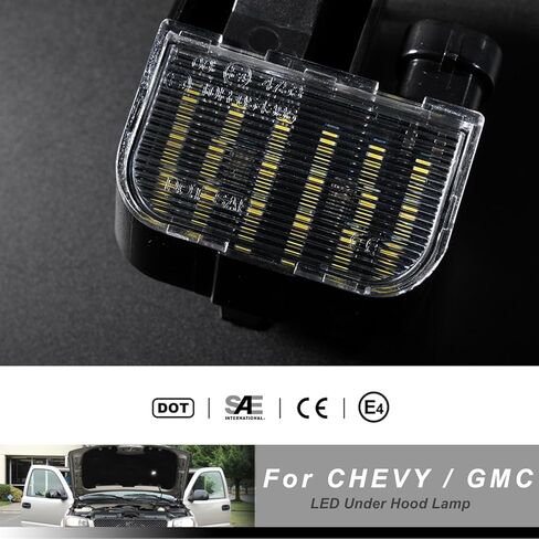 NSLUMO LED مجموعة مصابيح تحت غطاء محرك السيارة لعام 2003-2006 GMC Sierra/Chevy Silverado 1500 2500 3500 بيك اب، 6000K 18-SMD مجموعة مصابيح مقصورة محرك غطاء المحرك الأبيض OEM ‎12450086 in Kuwait