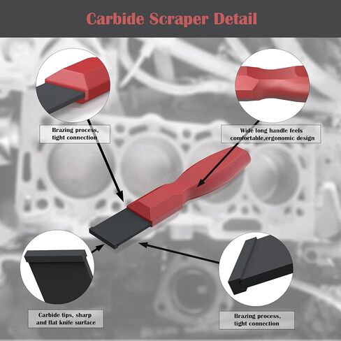 Carbide Scraper, Super Carbide Gasket Scraper for Metal and Automotive, 1-1/4 Inch and 5/8 Inch Carbide Scraper Set (2-Piece) in Saudi Arabia