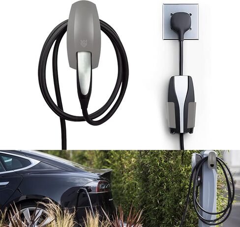 SEVEN SPARTA Charging Cable Holder with Chassis Bracket Compatible with Tesla Model 3 Model Y Model X Model S Charger Cable Organizer Car Accessories Wall Connector, Patent Approved (Black) in Kuwait