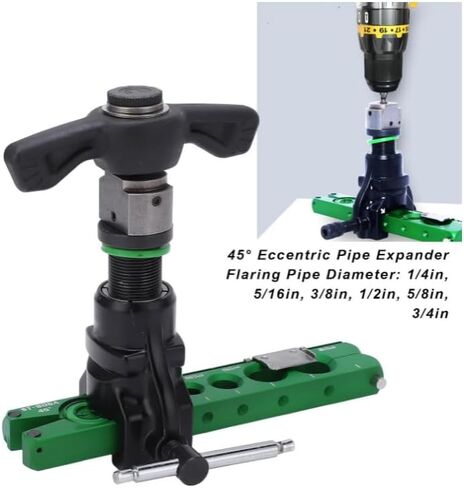 طقم موسع السقاطة 1/4"-3/4" أداة نحاسية واحدة متوهجة 45 درجة أداة HVAC مع قابض لأنابيب الألومنيوم النحاسية (وضعين يدوي أو كهربائي) in Saudi Arabia