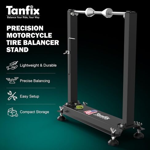 Motorcycle Wheel Balance Stand, Heavy-Duty Single-Axle Wheel Balancing Tool for Static & Dynamic Tire Alignment, Balancer for Sport and Dirt Bike Wheels in Kuwait