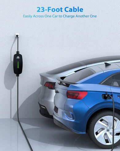 شاحن EV من المستوى 1&2، شاحن محمول للمركبات الكهربائية مع كابل 25FT، محطة شحن EV منزلية للسيارات الكهربائية J1772، 16 أمبير 110 فولت - 240 فولت، NEMA 6-20 وNEMA 5-15 Plug in Saudi Arabia