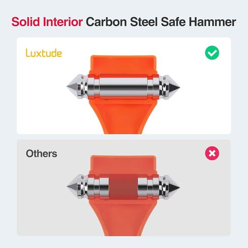 Luxtude Window Breaker Seatbelt Cutter, Car Window Breaker, Glass Breaker, Auto Car Escape Tool, 2-in-1 Emergency Glass Hammer, Window Punch Seatbelt Cutter, Life Rescue Tools Kit, 2 Packs in Saudi Arabia