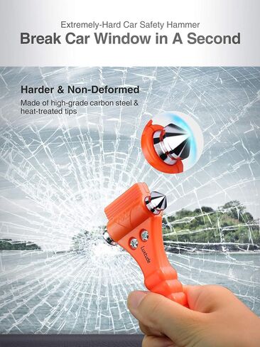 Luxtude Window Breaker Seatbelt Cutter, Car Window Breaker, Glass Breaker, Auto Car Escape Tool, 2-in-1 Emergency Glass Hammer, Window Punch Seatbelt Cutter, Life Rescue Tools Kit, 2 Packs in Saudi Arabia