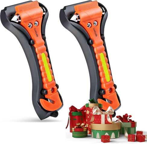 Luxtude Window Breaker Seatbelt Cutter, Car Window Breaker, Glass Breaker, Auto Car Escape Tool, 2-in-1 Emergency Glass Hammer, Window Punch Seatbelt Cutter, Life Rescue Tools Kit, 2 Packs in Saudi Arabia