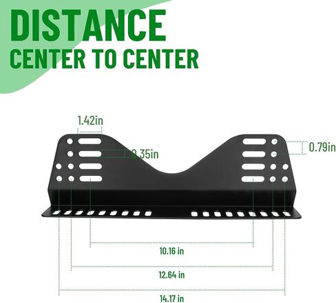 Side Mount Brackets for Bucket Race Seats: Universal Racing Seat Bracket (Black Set of 1) in Saudi Arabia