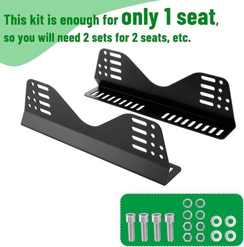Side Mount Brackets for Bucket Race Seats: Universal Racing Seat Bracket (Black Set of 1) in Saudi Arabia