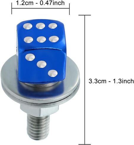 Dice License Plate Screw Fasteners Aluminum Alloy Decorative Modified Motorcycle License Plate Bolt Frame Mounting Kit Cars Truck Vehicle Accessories 4 Pcs (Red) in Kuwait