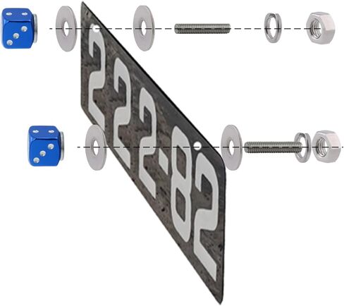 Dice License Plate Screw Fasteners Aluminum Alloy Decorative Modified Motorcycle License Plate Bolt Frame Mounting Kit Cars Truck Vehicle Accessories 4 Pcs (Red) in Kuwait