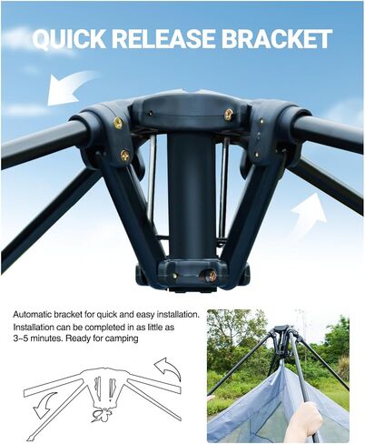 SEALIGHT SUV Tent for Camping 6 Person Pop Up Tent Double Layer PU3000mm Waterproof Car Camping Tent with Rainfly and Storage Bag，Weather Resistant SUV Tailgate Tent，10FT L x 8FT W x 7.2FT H Blue in Saudi Arabia