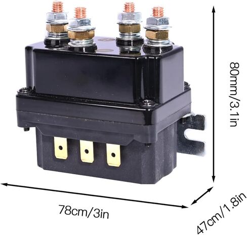 12v 500a Winch Solenoid Relay, Badlands Winch Solenoid Contactor for 8000lbs-12000lbs ATV UTV Winches Solenoid 4WD 4x4 Winches Replacement in Kuwait