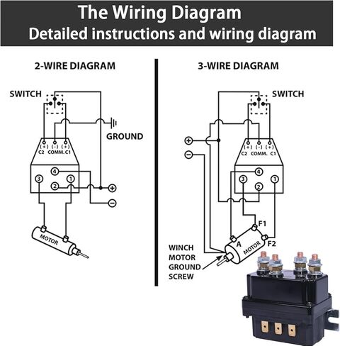 12v 500a Winch Solenoid Relay, Badlands Winch Solenoid Contactor for 8000lbs-12000lbs ATV UTV Winches Solenoid 4WD 4x4 Winches Replacement in Kuwait