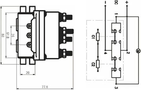 12v 500a Winch Solenoid Relay, Badlands Winch Solenoid Contactor for 8000lbs-12000lbs ATV UTV Winches Solenoid 4WD 4x4 Winches Replacement in Kuwait