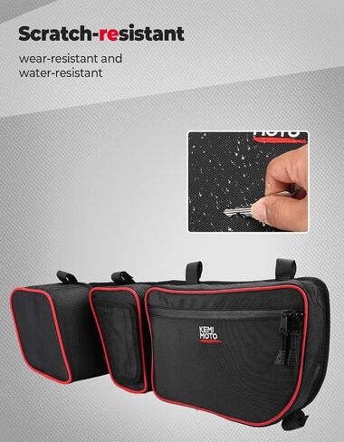 KEMIMOTO X3 Door Bags, Compatible with Can Am Maverick X3 and X3 Max X DS RS RC MR Turbor R RR 2017-2024 with Cup Holder and Removable Knee Pads X3 Storage Door Bags, Pack of 2, Red in Saudi Arabia