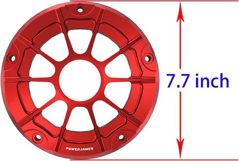 POWER JAMES Black 7.7" Visible Derby Cover Primary Clutch Cover with Tranparent Acrylic PC Glass Fits for Harley Davidson 2016-2024 Touring FLHX, FLHR, FLTR (Black) in Kuwait