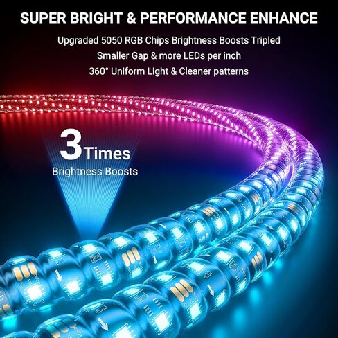 2PCS 3FT Whip Lights for UTV ATV with Spring Base, Tripled Brighter Led Whip Light W/Rocker Switch & 6 Flags, Spiral Chasing Lighted Antenna Whip with APP & Remote Control for RZR SXS Can-Am in Saudi Arabia