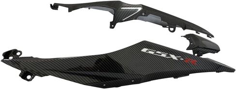 غطاء مقعد خلفي من ألياف الكربون بمظهر خلفي وغطاء خلفي لفرامل الذيل العلوي متوافق مع سوزوكي GSX-R 1000 R RZ 2017-2024، أسود، RTF34F in Kuwait