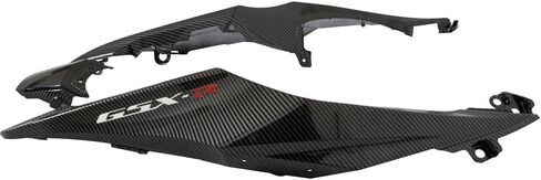 غطاء مقعد خلفي من ألياف الكربون بمظهر خلفي وغطاء خلفي لفرامل الذيل العلوي متوافق مع سوزوكي GSX-R 1000 R RZ 2017-2024، أسود، RTF34F in Kuwait