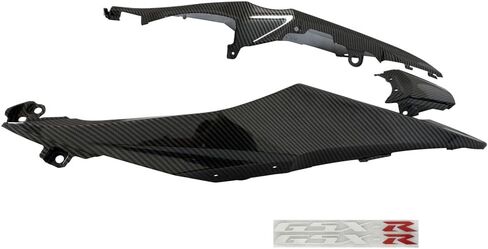 غطاء مقعد خلفي من ألياف الكربون بمظهر خلفي وغطاء خلفي لفرامل الذيل العلوي متوافق مع سوزوكي GSX-R 1000 R RZ 2017-2024، أسود، RTF34F in Kuwait